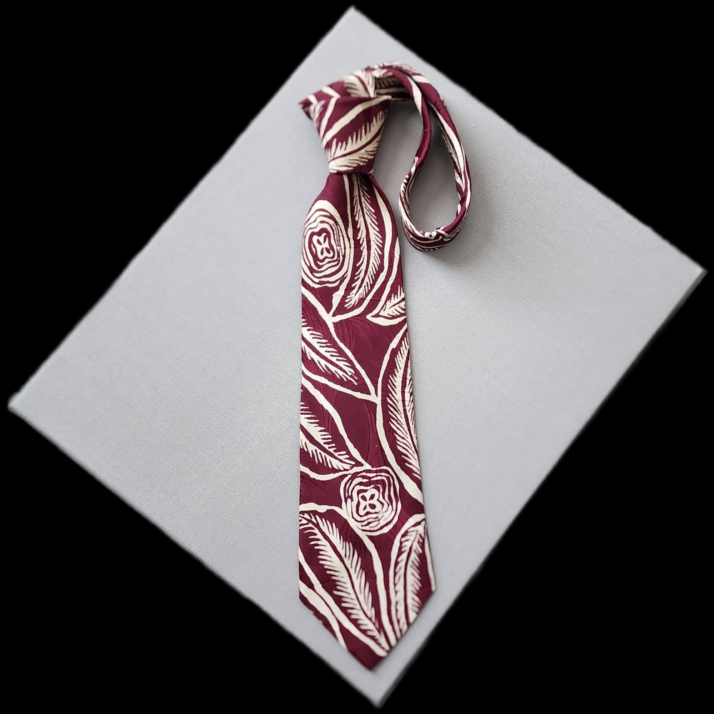 Polo by Ralph Lauren Red and White Tie with Elegant Pattern